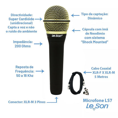 Microfone Dinâmico Ls7 Leson [F108]