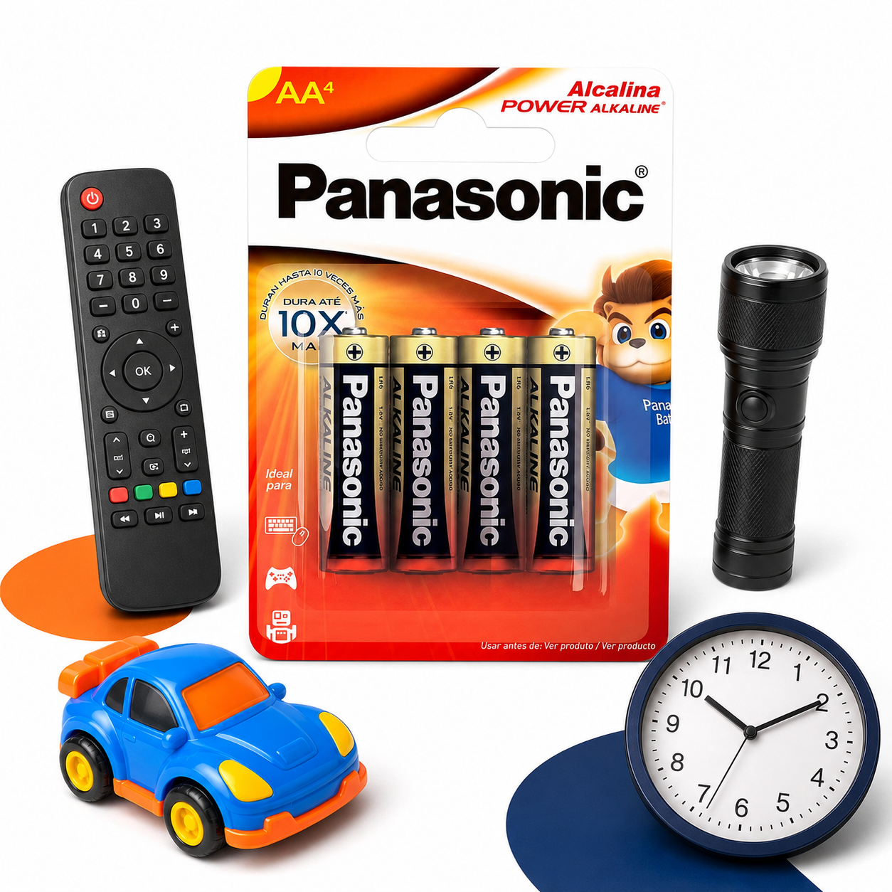 8 Pilhas Alcalinas Aa Panasonic (2 Cart)