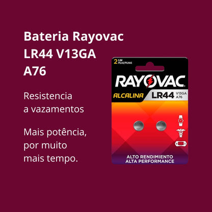 Bateria Lr44 V13ga-1 (cartela Com 02 Unidades) [F108]