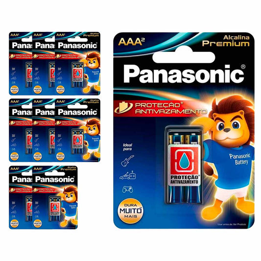 18 Pilhas Alcalinas Premium Aaa Panasonic (9 Cart)