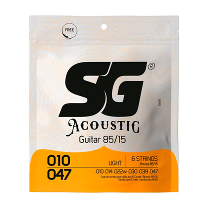 Encordoamento P/violão Aço Bronze 85/15 Sg 0.010 - 0.047 [F108]