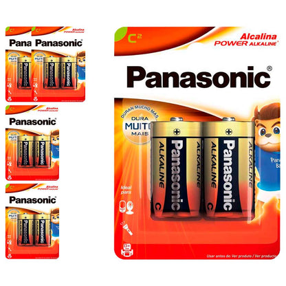 10 Pilhas Alcalinas C Panasonic (5  Cart)
