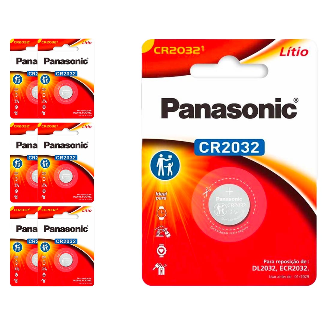 7 Baterias Cr2032 Panasonic