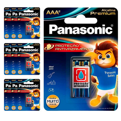 20 Pilhas Alcalinas Premium Aaa Panasonic (10 Cart)