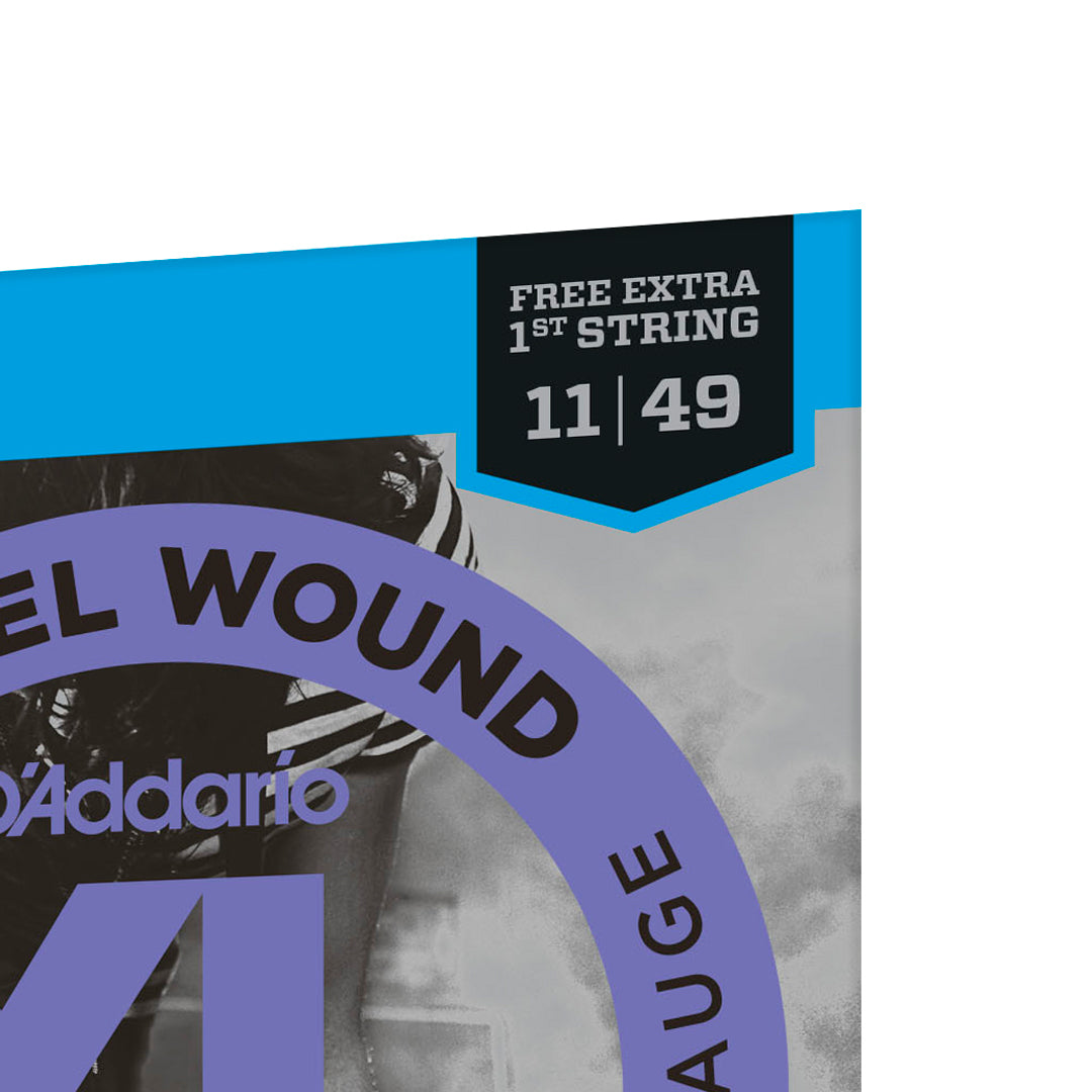 Cordas Para Guitarra D Addario Xl Nickel Wound Exl115-b .011-.049 Com Corda Extra Pl011 [F108]
