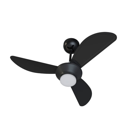 Ventilador De Teto Mistral Led 18w 3p Bivolt Preto Ventisol [F108]