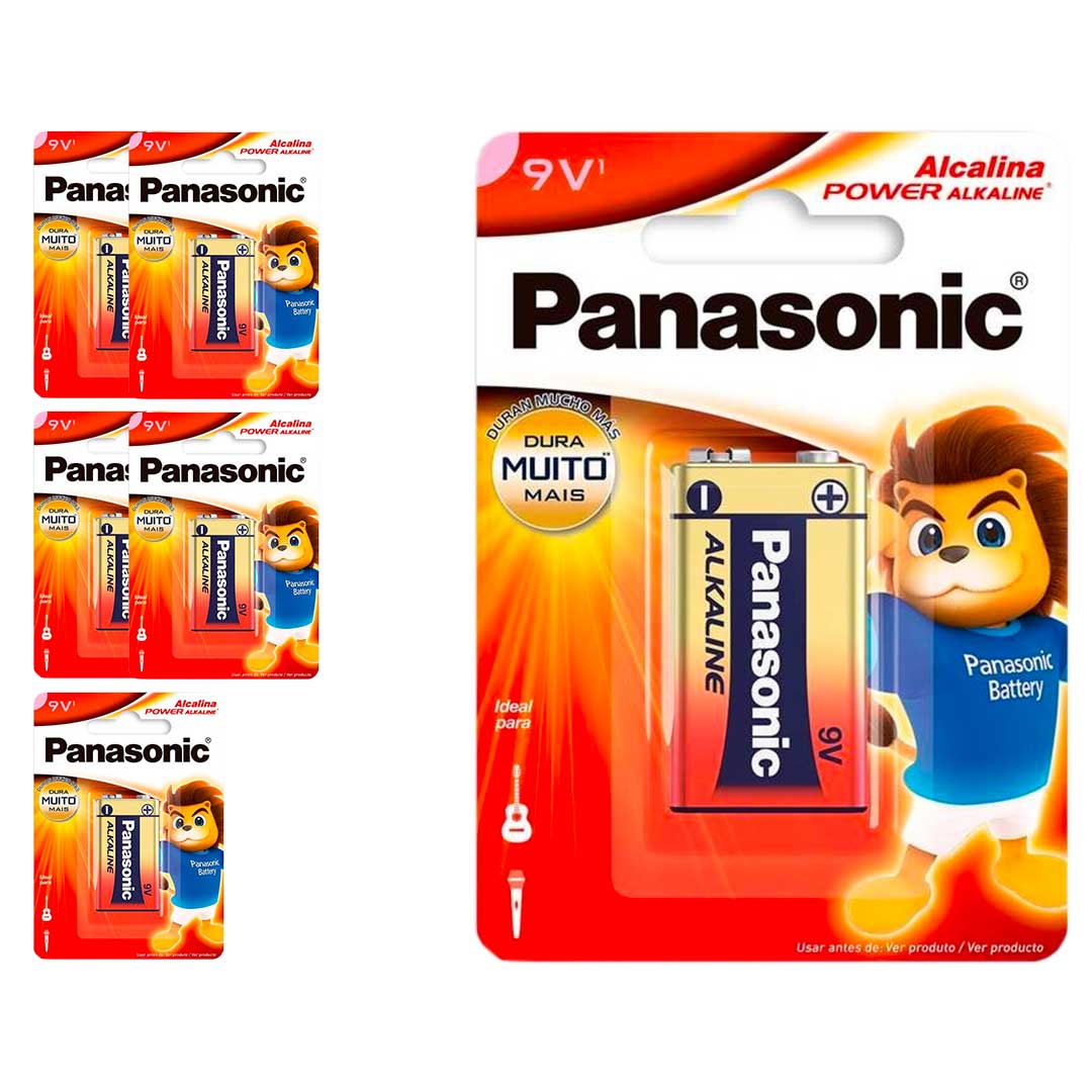 6 Baterias Alcalinas 9v Panasonic