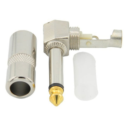 Conector P10 Macho Linha Mono 90 Graus Metal Ponta Gold Storm 10 Unidades [F108]