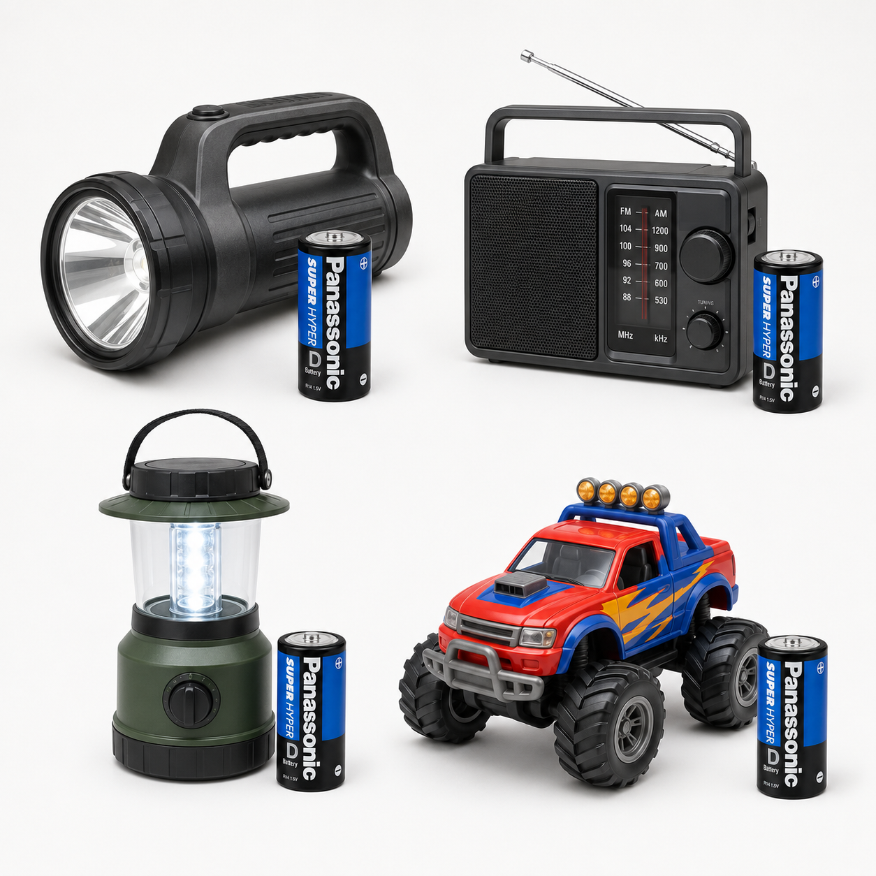 18 Pilhas Comum D Panasonic (9 Cart)