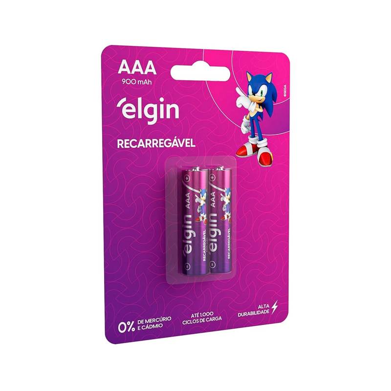 Pilha Recarregável Aaa 900mah Elgin [F108]