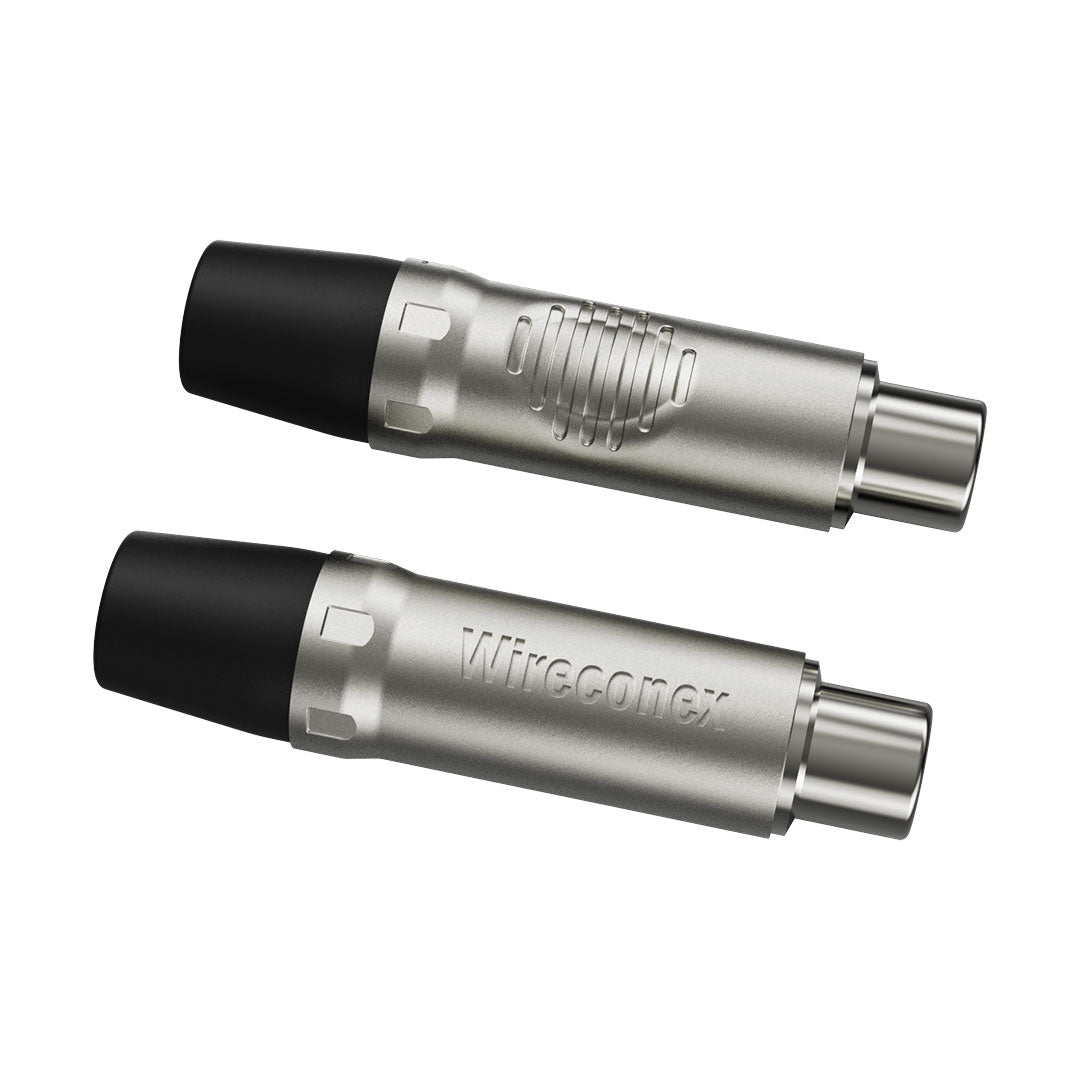 Plug Rca Femea Nickel Preto 10 Un Wireconex [F108]