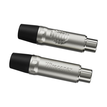 Plug Rca Femea Nickel Preto 10 Un Wireconex [F108]