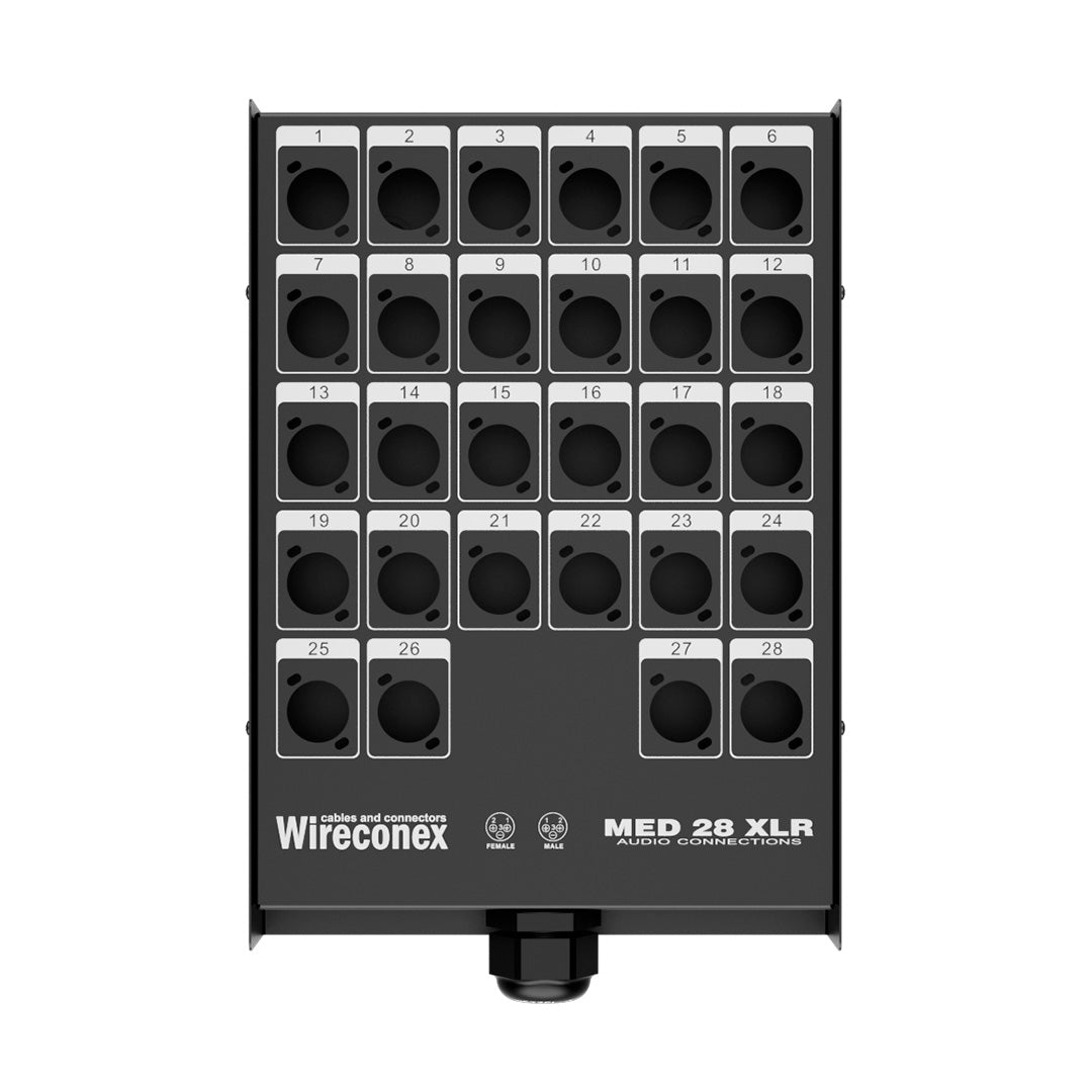 Painel Para Multicabos Sem Conectores 28 Vias Xlr Wireconex [F108]