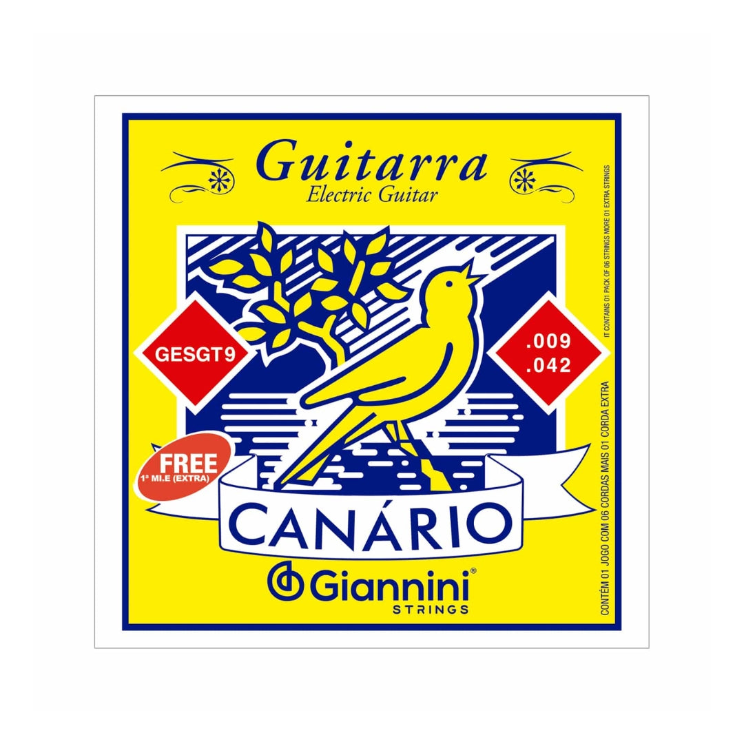 Encordoamento Giannini P/guitarra Canário Aço 0.009" Gesgt9 [F108]