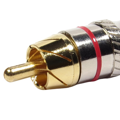Conector Linha Rca Macho Metal Vermelho Storm 10 Unidades [F108]