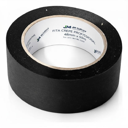 KIT COM 2 FITAS CREPE PRETAS 48MM X 50M