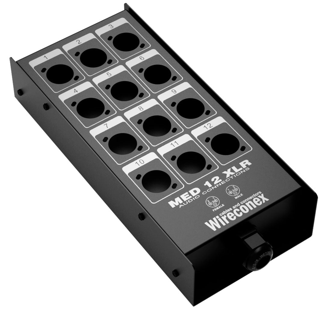 Painel Para Multicabos Sem Conectores 12 Vias Xlr Wireconex [F108]