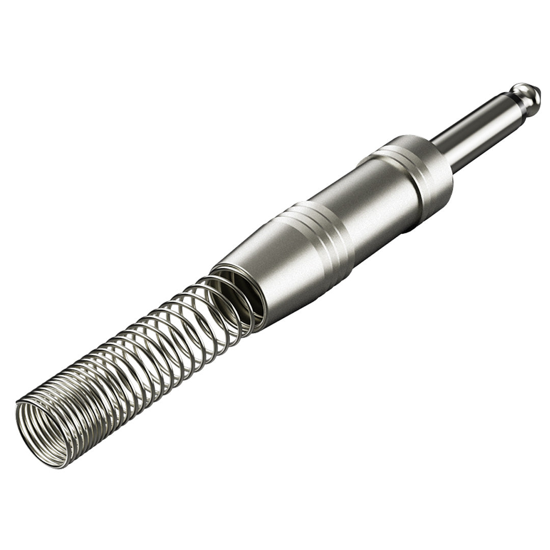 Conector P10 1/4 Ts Metal Nickel Com Mola Wc 244/ts Wireconex 10 Unidades [F108]