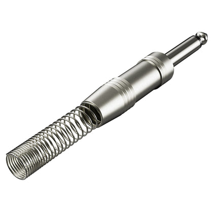 Conector P10 1/4 Ts Metal Nickel Com Mola Wc 244/ts Wireconex 10 Unidades [F108]