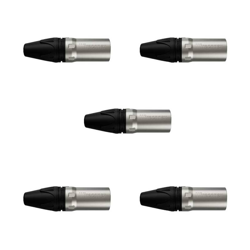 Conector Xlr Macho Wc 1013 Ml Bk Ni 3p Cabo Wireconex 05 Unidades [F108]