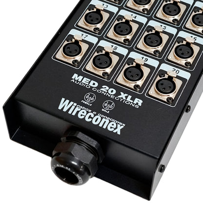 Painel Multicabo 20 Vias Com Conectores Xlr Medusa Wireconex [F108]