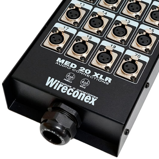 Painel Multicabo 20 Vias Com Conectores Xlr Medusa Wireconex [F108]
