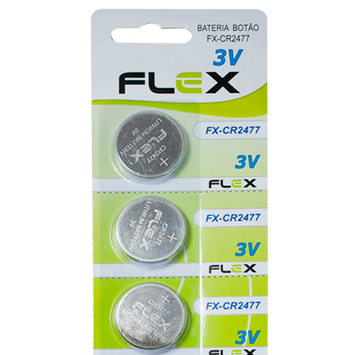 Bateria Cr2477 Cartela Com 5 Unidades Flex [F108]