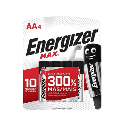 Pilha Alcalina Max Aa Cart 4 Sm-160 Energizer [F108]