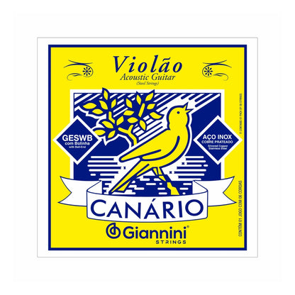 Encordoamento Giannini P/violão Canário Aço C/bolinha Geswb [F108]