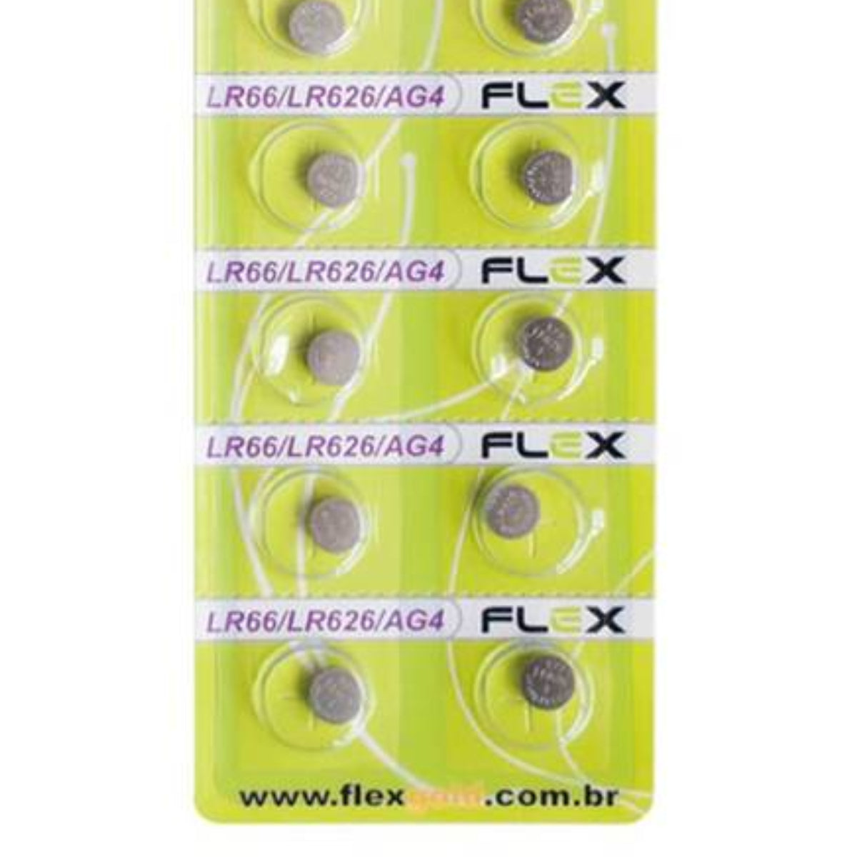 Bateria Botão Lr66 Cartela Com 14 Unidades Flex [F108]
