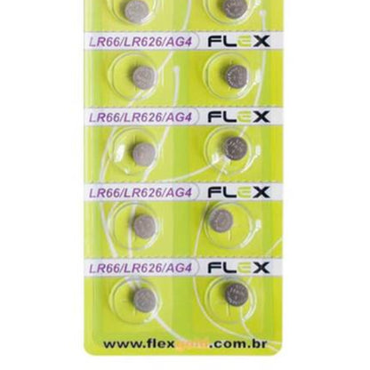 Bateria Botão Lr66 Cartela Com 14 Unidades Flex [F108]