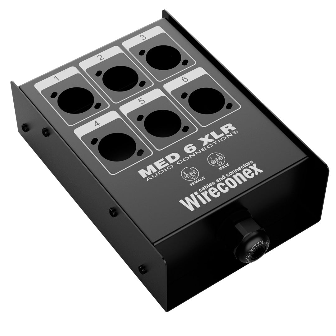 Painel Para Multicabos Sem Conectores 6 Vias Xlr Wireconex [F108]