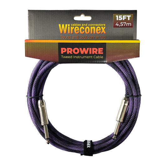 Cabo P10 Prowire Tweed Preto/lilás 6,10m Wireconex [F108]