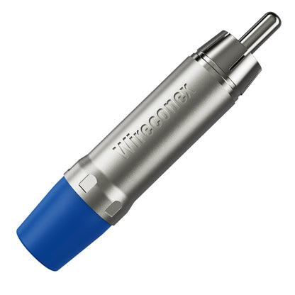 Plug Rca Macho Nickel Azul 10 Un Wireconex [F108]