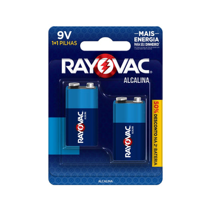 Bateria Alcalina 9v Rayovac Cartela Com 02 Unidades [F108]