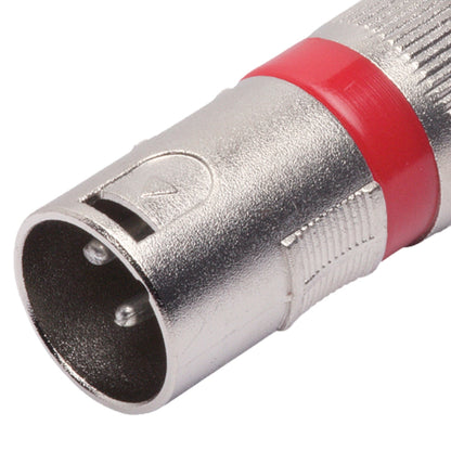 Conector Xlr Macho Linha Vermelho Metalico Storm 05 Unidades [F108]