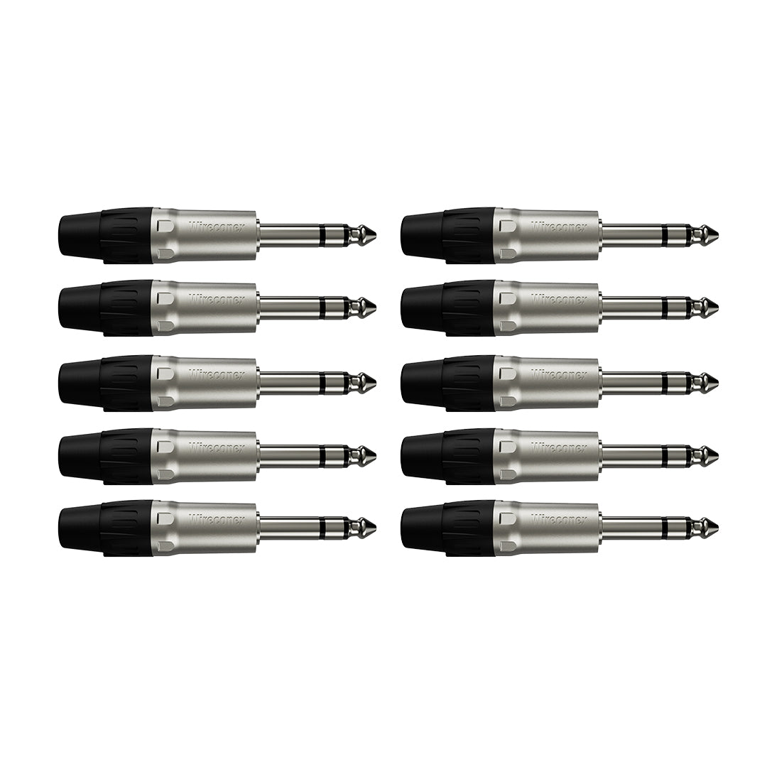 Conector P10 Stereo Macho Wc 1123 Wireconex 10 Unidades [F108]