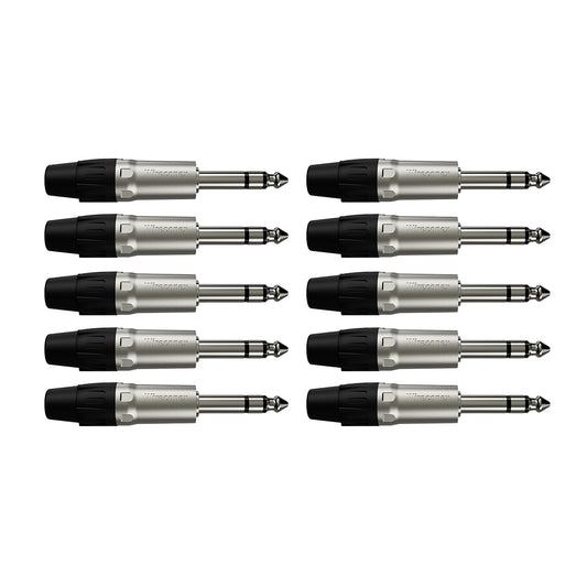 Conector P10 Stereo Macho Wc 1123 Wireconex 10 Unidades [F108]