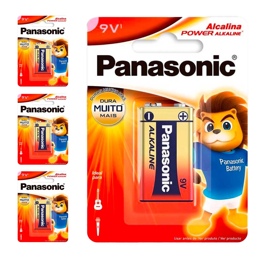 4 Baterias Alcalinas 9v Panasonic