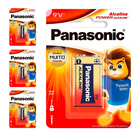 4 Baterias Alcalinas 9v Panasonic