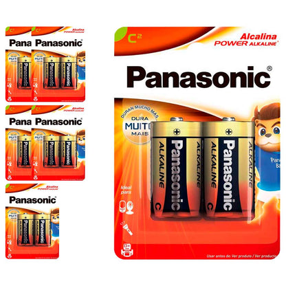 12 Pilhas Alcalinas C Panasonic (6  Cart)