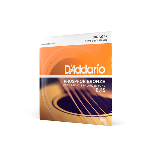 Cordas Para Violão Aço D Addario Phosphor Bronze Ej15 .010-.047 [F108]