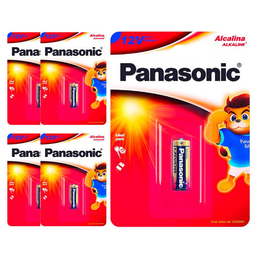 5 Baterias Alcalinas 12v Panasonic Lrv08-1b