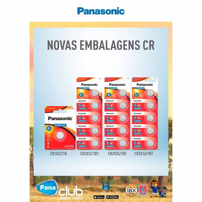 10 Baterias Cr2032 Panasonic (2 Cart)
