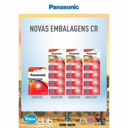10 Baterias Cr2032 Panasonic (2 Cart)