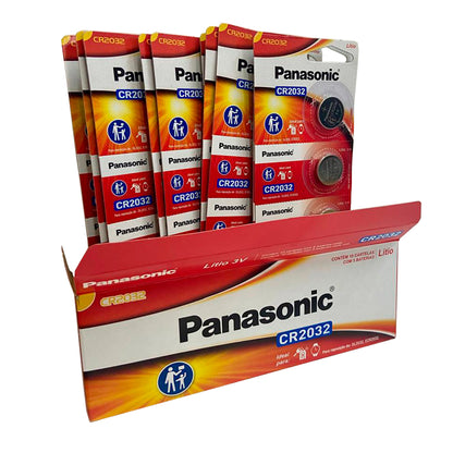 400 Pilhas Baterias Cr2032 3v Panasonic 80 Cartelas