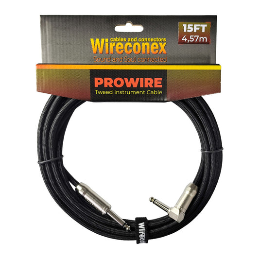 Cabo P10 Prowire Em L Tweed Preto 6,10m Wireconex [F108]
