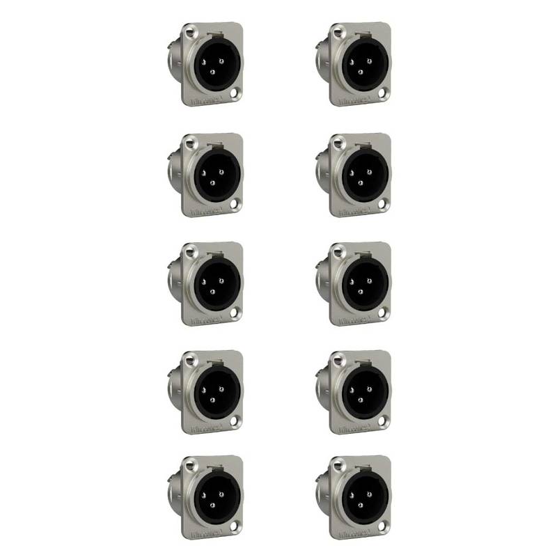 Conector  Xlr Macho Wc 1033 10 Unidades Painel Wireconex [F108]