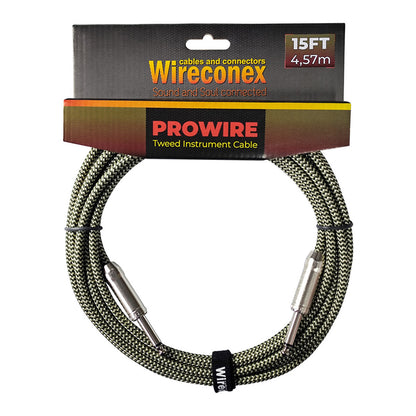 Cabo P10 Prowire Tweed Dourado/verde 3,05m Wireconex [F108]