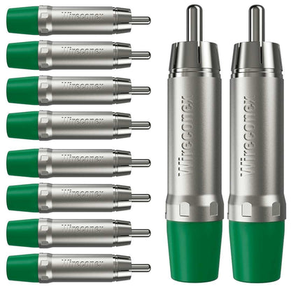 Plug Rca Macho Nickel Verde 10 Un Wireconex [F108]